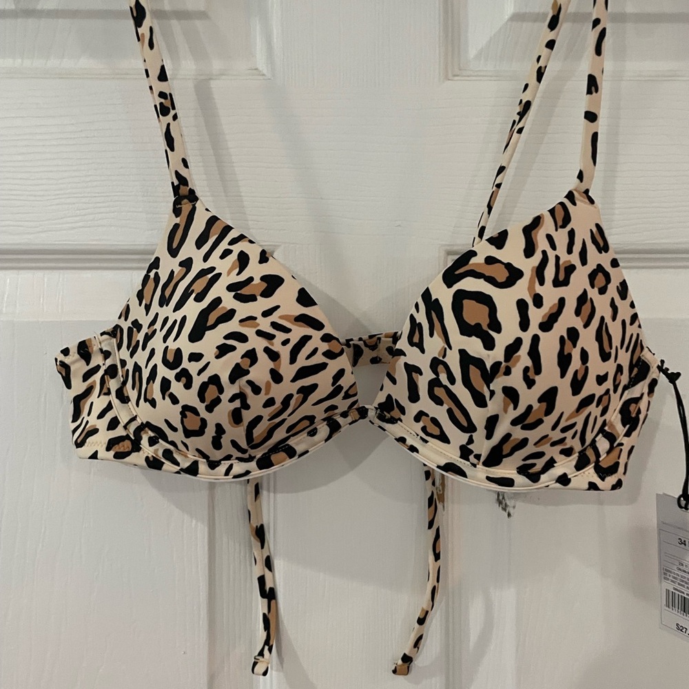 NEW Shade and Shore Leopard Print Women's Bra Size 34B